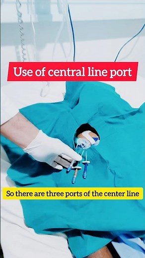central line port uses #centralline #icu #emergency #nursing