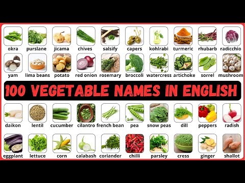 Learn 100 Vegetables in English for Beginners