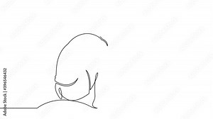 Self drawing simple animation of single continuous one line drawing simple, kid, girl, happy, boy, play, childhood, child, children. Drawing by hand, black lines on a white background.