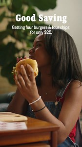 Savings never tasted so gooood. With 4 burgers and 4 chips, the $25 Burger Feed satisfies all 🍔🍟 Pick-up only! | Red Rooster