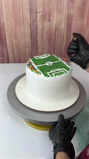 Incredible soccer cake design 🎂⚽ #cakedecorating #satisfying #shorts