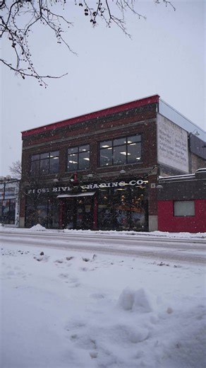 We’re finally getting some snow here in Duluth, Minnesota and we couldn’t be happier! It’s starting to look like it should around here. Those solar panels still soaking it up! | Frost River