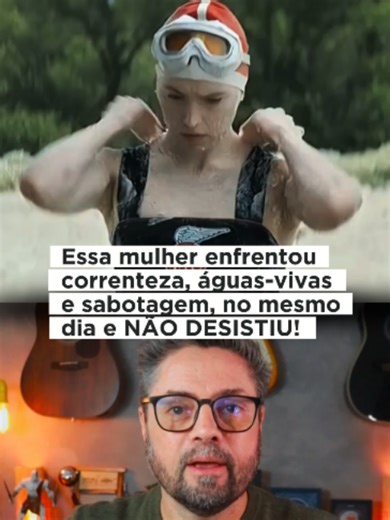 Ela enfrentou sabotagem. Águas-vivas. Correnteza. Escuridão. Cansaço. E mesmo quando parecia que não estava saindo do lugar… ela continuou nadando. Tem gente que desiste no primeiro vídeo flopado. No primeiro comentário negativo. Na primeira fase sem resultado. Mas crescimento quase nunca parece crescimento no começo. Às vezes você está muito mais perto da margem do que imagina. O problema é que a maioria para, antes de tocar a areia. 🌊 Se você quer criar disciplina pra crescer nas redes sem de