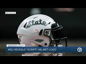 Michigan State reveals script helmet logo