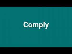 'Comply' Meaning and Pronunciation