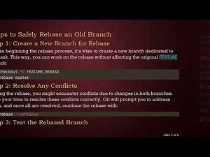 How to Rebase an Old Git Branch and Push It Successfully