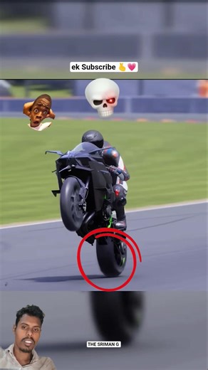 Bike King 👑 Kawasaki Ninja H2R Stunt 👀😲 Riding #ninjah2r #shorts #h2rtopspeed #h2rsound