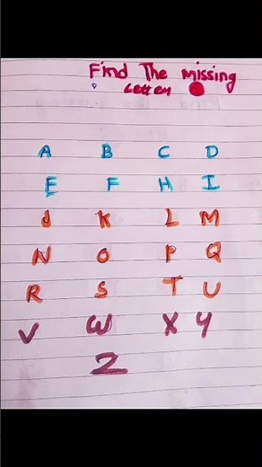 find the missing letter #solve a puzzle