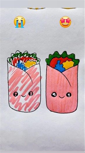 Which one is best 🌯🌯||#youtubeshorts #artandcraft #drawing #shorts