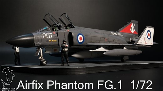Airfix 1/72 British Phantom FG.1战斗机模型制作.Full Build Painted Markings