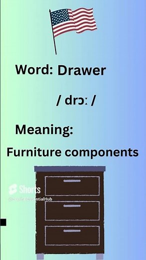 How to Pronounce Drawer in American Accent #learning #learnenglish