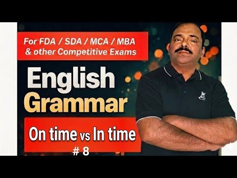 "On time vs In time prepositions |English Grammar |Learn ENG @Somanath #8