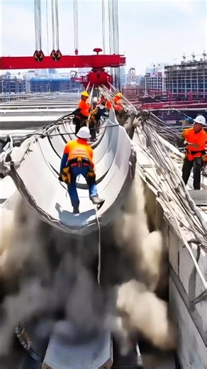 COMMUNICATION FAIL! ⚠️ Watch the Moment This Crane Lifted Too Early! #fail #construction #crane#work
