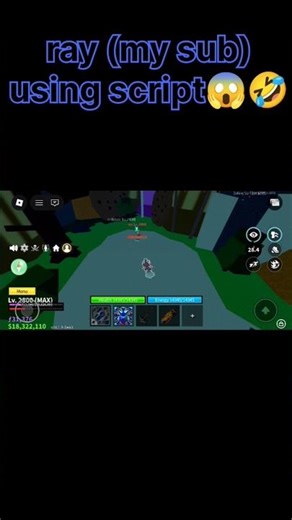 ray using scripts?🤨 #remix #bloxfruits #fun #crazy #roblox