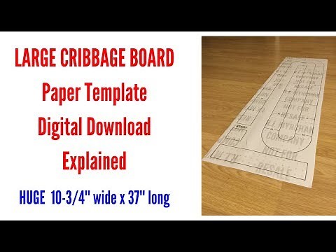 Large Cribbage Board Template