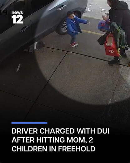 DRIVER CHARGED: A woman is facing DUI charges after hitting a mother and her two young children outside a preschool in Freehold. Police said Angela Arrigo was drunk when she drove her car outside Bloom Academy. The family was forced to jump out of the way before being struck by the out‑of‑control vehicle. https://bit.ly/46YZXwy | News 12 New Jersey