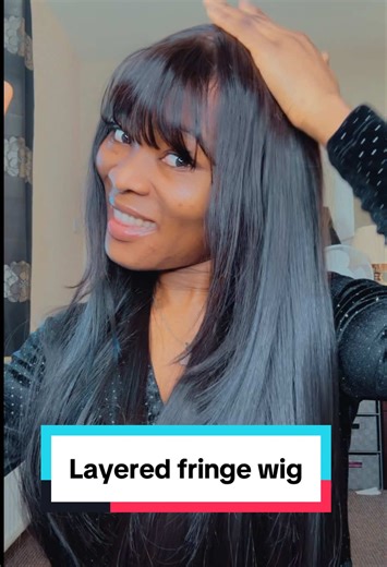 #fringe #wig #layeredwig #UandA #fringewig