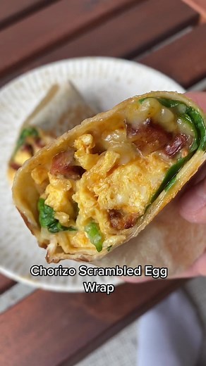 Protein-Filled Chorizo Scrambled Egg Wrap for a Nutritious Breakfast