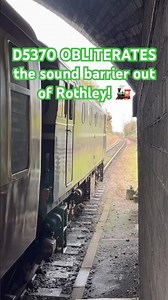D5370 OBLITERATES the sound barrier out of Rothley! #train #noisy #thrash #beans #diesel