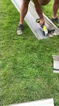 Easiest way to cut metal roof panels