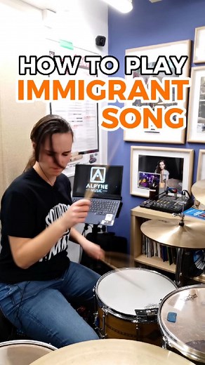 146K views · 2.1K reactions | How to play "Immigrant Song" by Led Zep 落論 #johnbonham #ledzeppelin #drumtutorial #drumlesson #drumcover #drummersofinstagram #girldrummer | Love To Learn Drums | Facebook