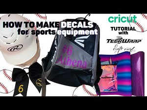 HOW TO MAKE DECALS FOR SPORTS EQUIPMENT | CRICUT TUTORIAL WITH TECKWRAP CRAFT VINYL