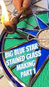 The Big Blue Star Stained Glass Window Making Part 1 #traditional #craftsman