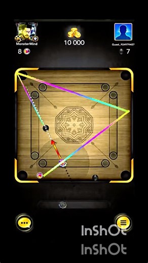 🔥Best Indirect Shot#gaming#games#gameplay#carrom#carrompool#youtubeshorts#shorts