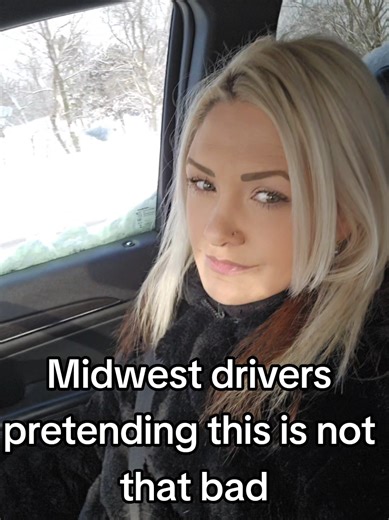 Midwest drivers: this is fine #michigan #midwest #winter #pov #driver