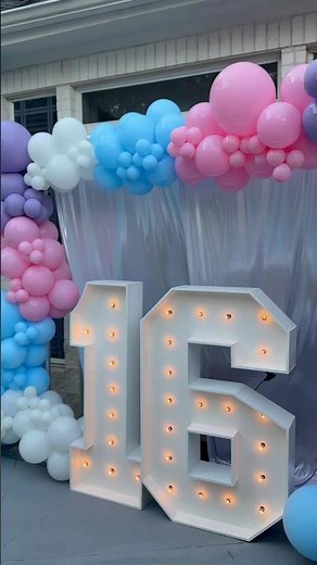 Sweet 16 Backyard Party Setup | Teen Birthday Ideas 💜✨ #sweet16