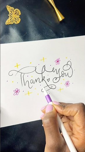 Hand Lettering Thank You Design