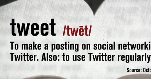 "Tweet" an official word in Oxford English Dictionary