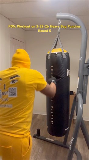 POV: Workout on 3-22-26 Heavy Bag Punches Round 5 #shorts #pov #viralshorts #youtubeshorts #fyp