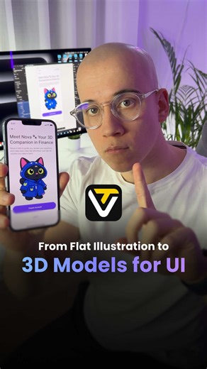 Stop using boring flat illustrations in your UI! 1. Instead, export the flat image 2. Go to @Tripo3d.ai 3. Upload the image and prompt to generate 3D 4. Tripo transforms your image into a fully editable 3D model 5. So you can play with textures 6. and generate other consistent illustrations for your UI! 👉 Use the link on my profile for free credits! #uidesign #3d #ux #appdesign #uidesigner