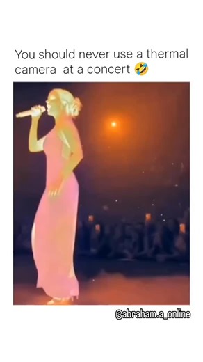 Abraham Amaraegbu on Instagram: "Please get me to 100k followers 🙏❤️. Thermal imaging technology is usually used for detecting heat, identifying leaks, or supporting military and industrial operations. But what happens when a thermal camera is brought to a live concert? This viral video shows a stunning and unusual perspective of a singer performing on stage, captured entirely through a thermal lens. The camera reveals real-time body temperature changes, lighting effects, and heat patterns that