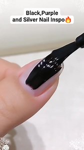 Black,Purple and Silver Nail Inspo🖤💜🤍 #nails #nailartist #trend #nailsalon #nailsonfleek #fypviralシ #fypシ #nailinspo #nailart #tutorial #ideas #beauty #highlights #homeofbeauty #fashion | Home of Beauty