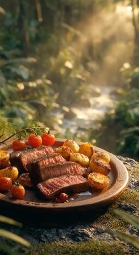 Cooking Steak in the Wild 🔥🥩 | Perfect Campfire Steak in Nature | Outdoor Cooking