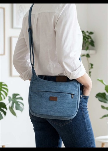 Crossbody Bag from Old Jeans — Full Cutting & Sewing Process