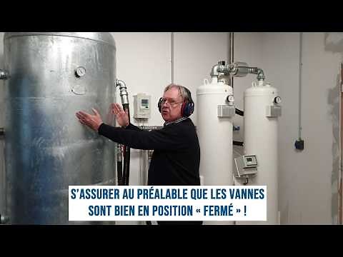 Comment mettre sous pression un réseau d'air comprimé équipé d'un sécheur par adsorption