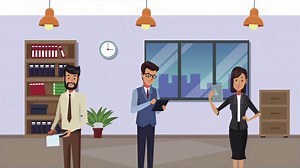 Download a cartoon of people in an office for free