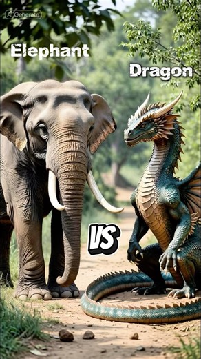 Elephant + Dragon || Elephant vs Dragon #shorts #reels