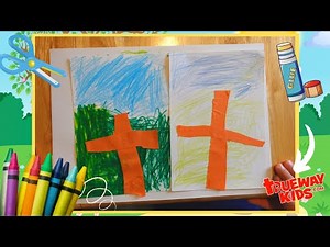 Easy paper cross craft for kids