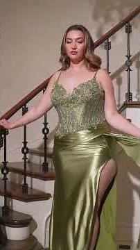 Plus-Size Bead-Corset Prom Gown | Ladivine CDS556C ✨ Prom 2026