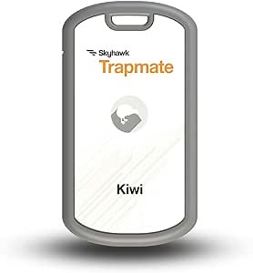 Skyhawk Trapmate Kiwi - Battery Powered Monitoring Device for Animal Traps - Dual Sensor Technology with Accelerometer and Reed Switch, 3 AAA Lithium Batteries & Instant Alerts via App (Grey)