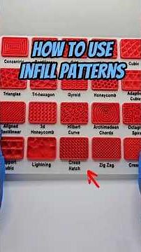 How to use different infill patterns #3dprinting #tips #tutorial #bambulab #smallbusiness