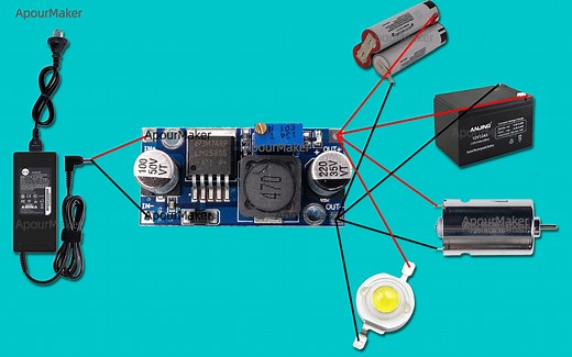 电子模块评测：简单测试LM2596S DC-DC可调降压稳压电源模块
