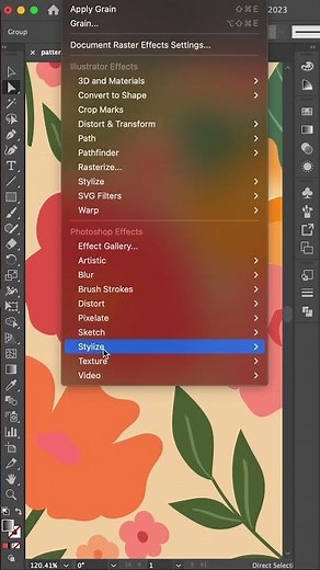 How to add Grain texture in adobe illustrator✨