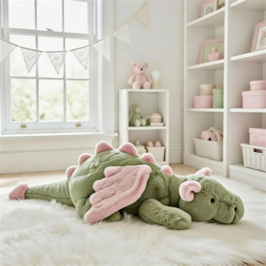 Jellycat Matcha Green Dragon Plush Toy, Soft Fantasy Stuffed Animal, Kawaii Dragon Doll 50cm - Etsy New Zealand
