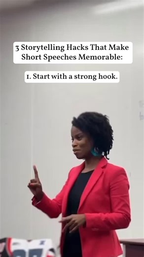 Ruth | Your Speech Strategist on Instagram: "A short speech doesn’t need more time, it needs more intention. When you anchor your message in a clear start, a human moment, and a takeaway that sticks, you create emotional connection in under a minute. This is exactly how I help clients turn simple messages into stories people remember long after the event. If you want me to break down my full storytelling framework for short speeches, comment STORY and I’ll create it. . . . . . #stagepresence #pu