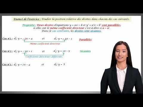 Etudier la position relative de deux droites